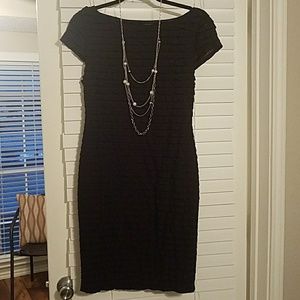 Little Black Dress Stretch with Ruffles